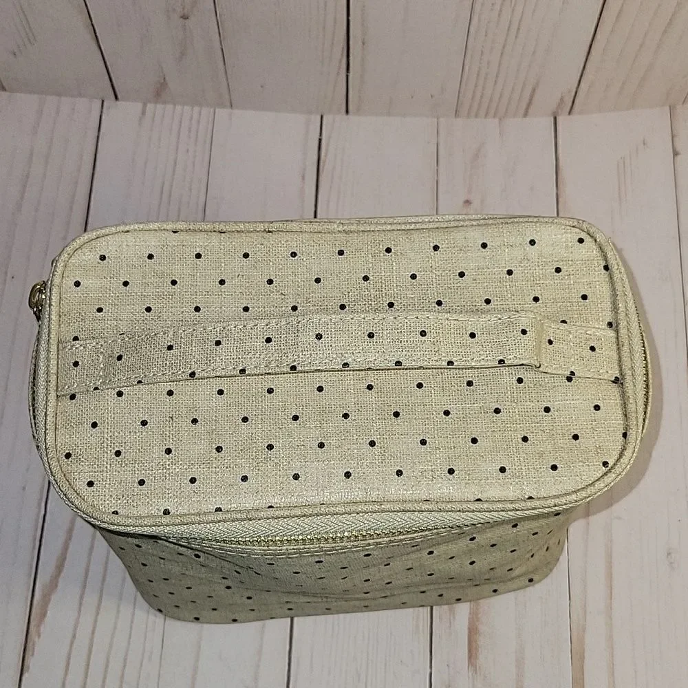 Kate Spade polka dot “out to lunch” lunch bag tote zippered
